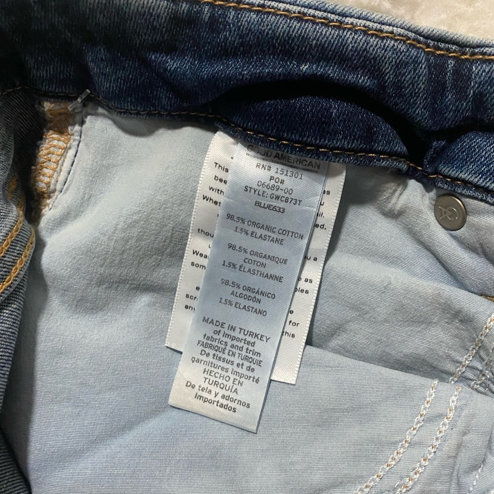 NWT Good American Good Waist Crop High Waist Raw Hem Stretch Jeans 16 - Picture 8 of 14
